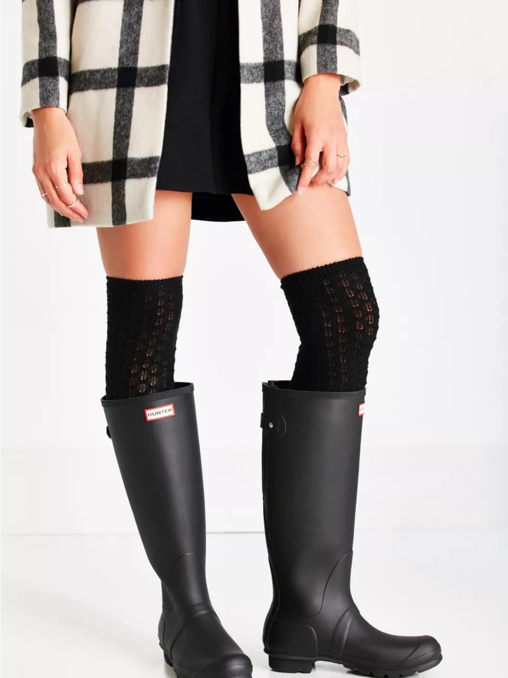 Hunter Women's Black Original Tall Waterproof Rain Boot Size 8